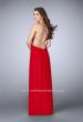 Picture of: Net Jersey Dress with Beaded Sweetheart Neckline in Red, Style: 23988, Back Picture