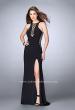 Picture of: Fitted Jersey Dress with Lace Up Neckline and Sides in Black, Style: 23989, Main Picture