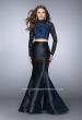 Picture of: Two Piece Mermaid Dress with Long Sleeve Lace Top in Black, Style: 23995, Main Picture