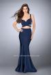 Picture of: Two Piece Jersey Dress with Beaded Strappy Back in Blue, Style: 24000, Detail Picture 3