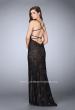 Picture of: Floral Fitted Lace Dress with a Sweetheart Neckline in Black, Style: 24005, Back Picture