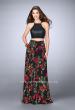 Picture of: Two Piece Floral A-line Dress with Vegan Leather Top in Print, Style: 24014, Detail Picture 1
