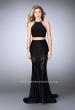 Picture of: High Neck Two Piece Romper Dress with Sheer Lace Skirt in Black, Style: 24029, Detail Picture 3