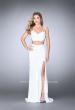 Picture of: Two Piece Jersey Dress with Unique Strappy Back in White, Style: 24030, Detail Picture 7