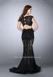 Picture of: Lace Two Piece Romper Dress with Sheer Lace Skirt in Black, Style: 24038, Back Picture