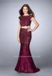 Picture of: Two Piece Lace Dress with Scalloped Edges and Back in Red, Style: 24047, Main Picture