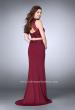 Picture of: Two Piece Prom Dress with an Illusion Neckline in Red, Style: 24051, Back Picture