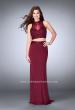 Picture of: Two Piece Prom Dress with an Illusion Neckline in Red, Style: 24051, Detail Picture 1