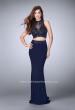 Picture of: Two Piece Prom Dress with an Illusion Neckline in Blue, Style: 24051, Detail Picture 2