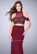 Picture of: Beaded Two Piece Dress with Cold Shoulder Sleeves in Red, Style: 24053, Main Picture