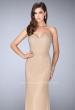 Picture of: Long Beaded Prom Dress with Sweetheart Neckline in Nude, Style: 24062, Main Picture