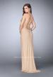 Picture of: Long Beaded Prom Dress with Sweetheart Neckline in Nude, Style: 24062, Back Picture