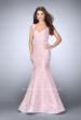 Picture of: Rose Printed Prom Dress with Mermaid Skirt and Bow in Pink, Style: 24063, Main Picture
