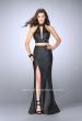 Picture of: Vegan Leather Two Piece Dress with High Neckline in Black, Style: 24075, Main Picture