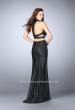 Picture of: Vegan Leather Two Piece Dress with High Neckline in Black, Style: 24075, Back Picture