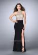 Picture of: Jersey Prom Gown with Sheer Beaded Top in Black, Style: 24090, Detail Picture 1