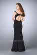 Picture of: Off The Shoulder Prom Dress with Open Back in Black, Style: 24097, Back Picture