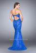 Picture of: Strapless Fitted Lace Dress with Sweetheart Neckline in Blue, Style: 24106, Back Picture