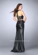 Picture of: Two Piece Vegan Leather Dress with Lace Up Detail in Black, Style: 24112, Back Picture