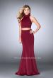 Picture of: Beaded Collar Long Prom Dress with Cut Outs in Red, Style: 24119, Detail Picture 2