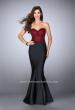 Picture of: Mikado Mermaid Dress with Lace Top and Open Back in Black, Style: 24123, Main Picture