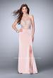 Picture of: Long Beaded Two Piece Prom Dress with Side Slit in Pink, Style: 24126, Detail Picture 1