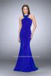 Picture of: Long Jersey Prom Dress with Beaded Neckline in Blue, Style: 24127, Detail Picture 3