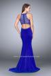 Picture of: Long Jersey Prom Dress with Beaded Neckline in Blue, Style: 24127, Detail Picture 4