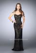 Picture of: Beaded Vintage Lace Dress with Scoop Neckline in Black, Style: 24131, Main Picture