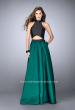 Picture of: Long Mikado A-line Dress with Cut Outs and Pockets in Green, Style: 24135, Detail Picture 1