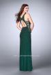Picture of: Long Beaded Prom Dress with Lace Up Sides in Green, Style: 24138, Back Picture
