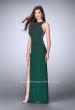 Picture of: Long Beaded Prom Dress with Lace Up Sides in Green, Style: 24138, Detail Picture 1