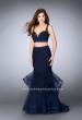 Picture of: Long Tulle Mermaid Prom Gown with Rhinestones in Blue, Style: 24157, Detail Picture 1