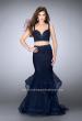 Picture of: Long Tulle Mermaid Prom Gown with Rhinestones in Blue, Style: 24157, Detail Picture 2