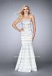 Picture of: Beaded Satin Mermaid Dress with Sweetheart Neckline in White, Style: 24180, Detail Picture 3