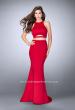 Picture of: Two Piece Racer Back Neoprene Dress with Cut Outs in Red, Style: 24231, Back Picture