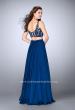 Picture of: Two Piece A-line Dress with Sheer Lace Bustier Top in Blue, Style: 24237, Detail Picture 3