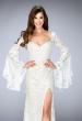 Picture of: Lace Bell Sleeve Dress with Sweetheart Neckline in White, Style: 24249, Main Picture