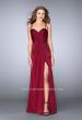 Picture of: Gathered Jersey Prom Dress with Sweetheart Neckline in Red, Style: 24263, Main Picture