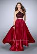 Picture of: Two Piece A-line Dress with Satin Skirt and Lace Top in Red, Style: 24264, Main Picture