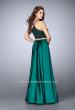 Picture of: Two Piece A-line Dress with Satin Skirt and Lace Top in Green, Style: 24264, Back Picture