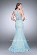 Picture of: Two Piece Lace Prom Dress with Mermaid Skirt in Blue, Style: 24269, Back Picture