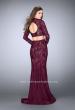 Picture of: Long Sleeve Two Piece Lace Dress with Open Back in Purple, Style: 24272, Back Picture