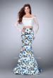 Picture of: Off the Shoulder Floral Two Piece Prom Gown in Print, Style: 24281, Main Picture