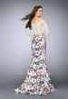 Picture of: Off the Shoulder Floral Two Piece Prom Gown in Print, Style: 24281, Back Picture