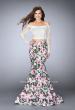 Picture of: Off the Shoulder Floral Two Piece Prom Gown in Print, Style: 24281, Detail Picture 1