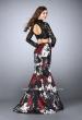 Picture of: Two Piece Prom Dress with Lace Top and Mermaid Skirt in Print, Style: 24285, Back Picture
