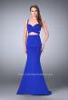 Picture of: Faux Two Piece Neoprene Dress with Mermaid Skirt in Blue, Style: 24288, Main Picture