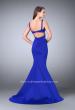 Picture of: Faux Two Piece Neoprene Dress with Mermaid Skirt in Blue, Style: 24288, Detail Picture 1
