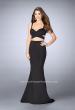 Picture of: Faux Two Piece Neoprene Dress with Mermaid Skirt in Black, Style: 24288, Detail Picture 2